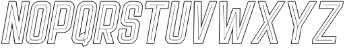 Light Sport Italic Outline otf (300) Font LOWERCASE