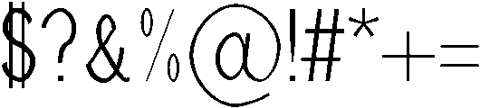 Light otf (300) Font OTHER CHARS