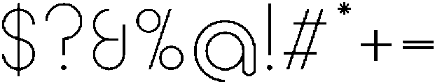 Light otf (300) Font OTHER CHARS