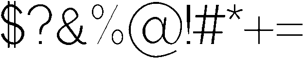 Light otf (300) Font OTHER CHARS