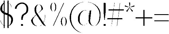 Light otf (300) Font OTHER CHARS