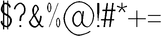 Light otf (300) Font OTHER CHARS