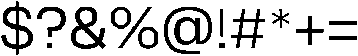 Light otf (300) Font OTHER CHARS