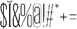 Light otf (300) Font OTHER CHARS
