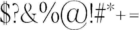 Light otf (300) Font OTHER CHARS