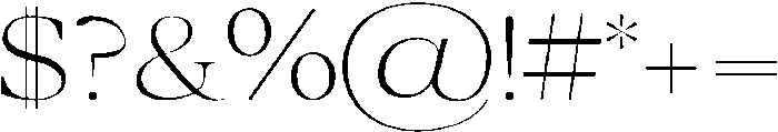 Light otf (300) Font OTHER CHARS