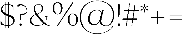 Light otf (300) Font OTHER CHARS