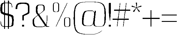 Light otf (300) Font OTHER CHARS