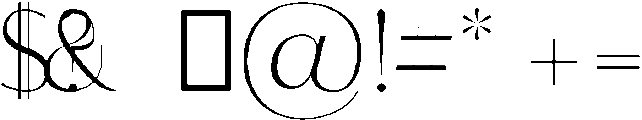 Light otf (300) Font OTHER CHARS