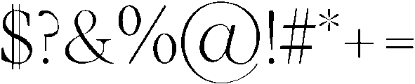 Light otf (300) Font OTHER CHARS