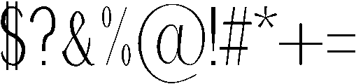 Light otf (300) Font OTHER CHARS