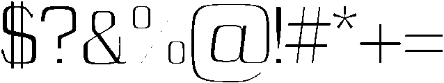Light otf (300) Font OTHER CHARS