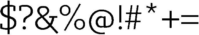 Light otf (300) Font OTHER CHARS