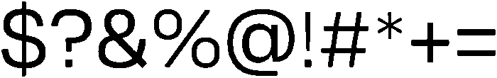Light otf (300) Font OTHER CHARS