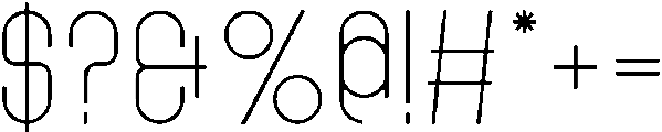 Light otf (300) Font OTHER CHARS
