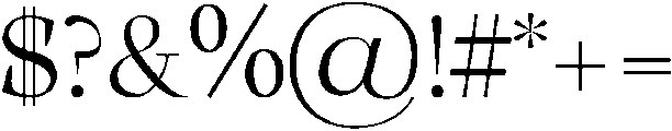 Light otf (300) Font OTHER CHARS
