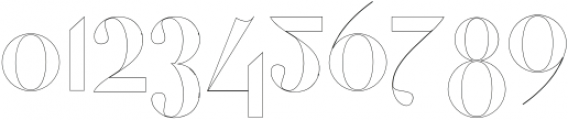 Ligtra Outline otf (400) Font OTHER CHARS