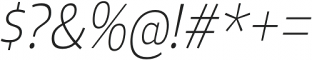 Ligurino Condensed ExtraLight Italic otf (200) Font OTHER CHARS