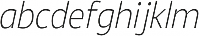 Ligurino Condensed ExtraLight Italic otf (200) Font LOWERCASE