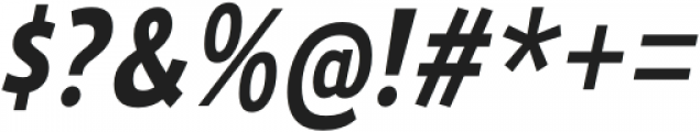 Ligurino SemiCondensed Bold Italic otf (700) Font OTHER CHARS