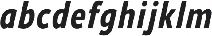 Ligurino SemiCondensed Bold Italic otf (700) Font LOWERCASE