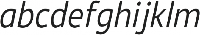 Ligurino SemiCondensed Light Italic otf (300) Font LOWERCASE