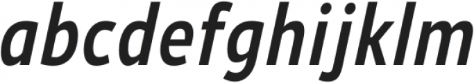 Ligurino SemiCondensed Regular Italic otf (400) Font LOWERCASE