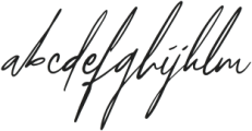 Lilliana Signature otf (400) Font LOWERCASE