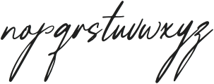 Lilliana Signature otf (400) Font LOWERCASE