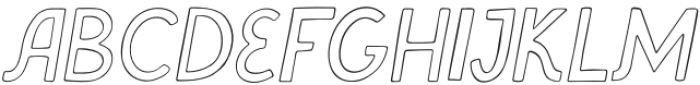 Lily Dusk Outline Italic otf (400) Font UPPERCASE