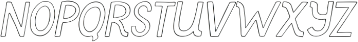 Lily Dusk Outline Italic ttf (400) Font UPPERCASE
