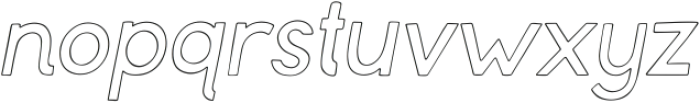 Lily Dusk Outline Italic ttf (400) Font LOWERCASE