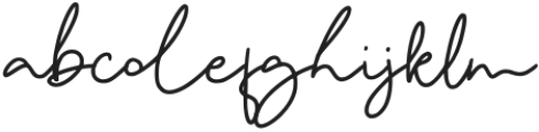 Lindgen Signature Regular otf (400) Font LOWERCASE