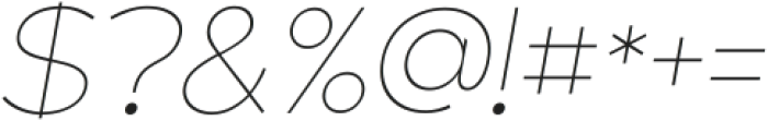 Linea Nova Thin Italic ttf (100) Font OTHER CHARS