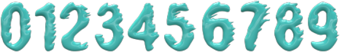 Liquid 3D 1 Regular otf (400) Font OTHER CHARS