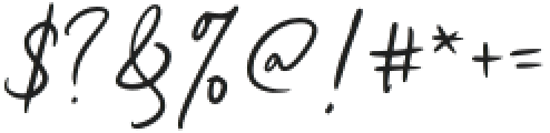 Lisasha Signature Regular otf (400) Font OTHER CHARS