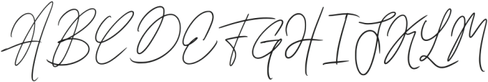 Lisasha Signature Regular otf (400) Font UPPERCASE