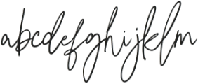 Lisasha Signature Regular otf (400) Font LOWERCASE