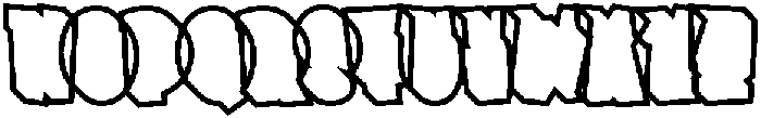 Little Champs Extrude Outline R otf (400) Font LOWERCASE