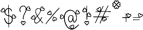 Little Heart Regular otf (400) Font OTHER CHARS