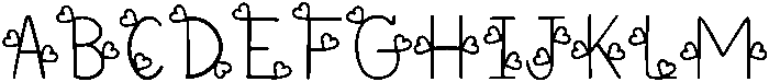 Little Heart Regular otf (400) Font UPPERCASE