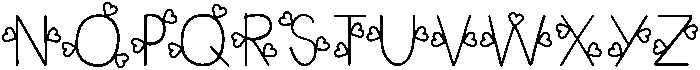Little Heart Regular otf (400) Font UPPERCASE