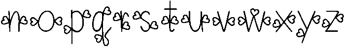 Little Heart Regular otf (400) Font LOWERCASE