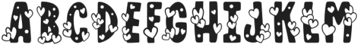 Little Hearts Regular ttf (400) Font UPPERCASE