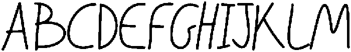 Little Note Regular otf (400) Font UPPERCASE