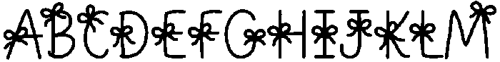 Little Ribbon Regular otf (400) Font UPPERCASE