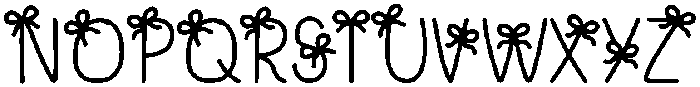 Little Ribbon Regular otf (400) Font UPPERCASE