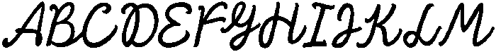 Little Rielle Regular otf (400) Font UPPERCASE