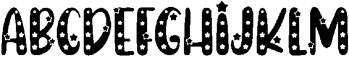 Little Stars Regular otf (400) Font UPPERCASE