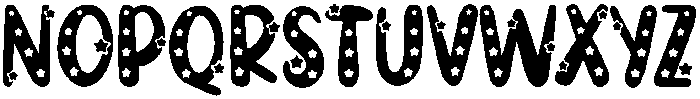 Little Stars Regular otf (400) Font UPPERCASE